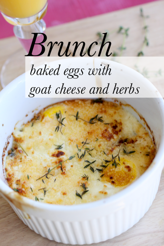 Recipe: Baked Eggs with Goat Cheese and Herbs – mochatini